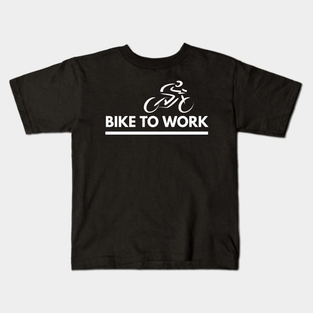 BIKE TO WORK National Bike Month 2018 Kids T-Shirt by studiokrk